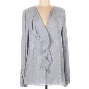 Libby Edelman stripped blouse / top long sleeve medium like new